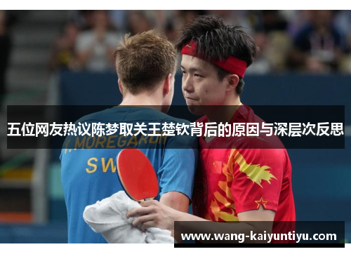 五位网友热议陈梦取关王楚钦背后的原因与深层次反思